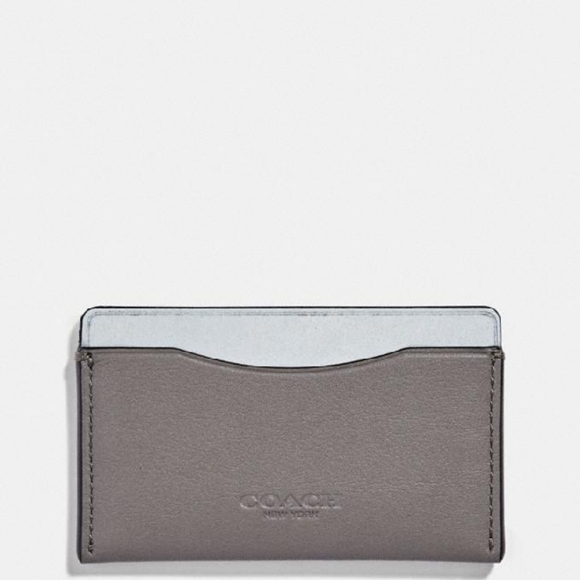 💳💳 NWT COACH 9Men Small Card CaseGrey/Silver 💳💳 - Picture 2 of 2